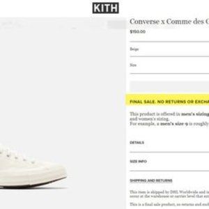 Converse x Comme des Garçons CDG Play Chuck Taylor Low $130